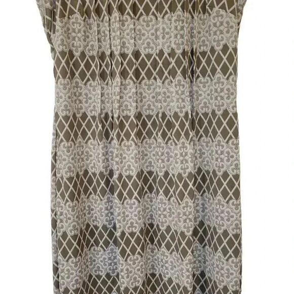 Perceptions NY Women's Taupe & White Poly/Spandex Lined Sleeveless Dress - Picture 3 of 10